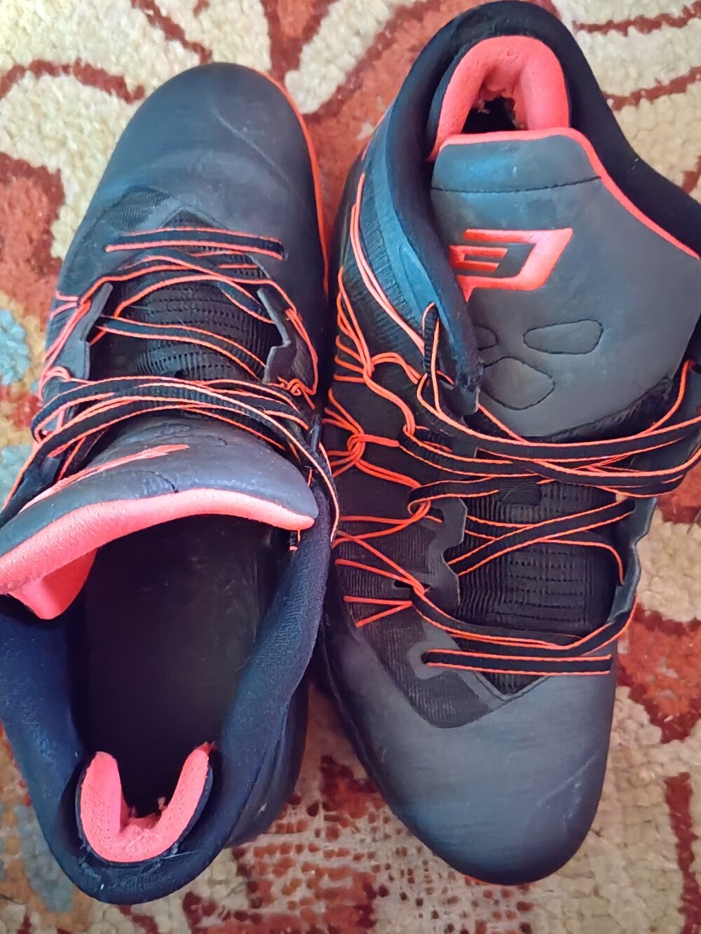 Men's Athletic Sneakers - Air Jordan Black Infrared Basketball Sneakers.